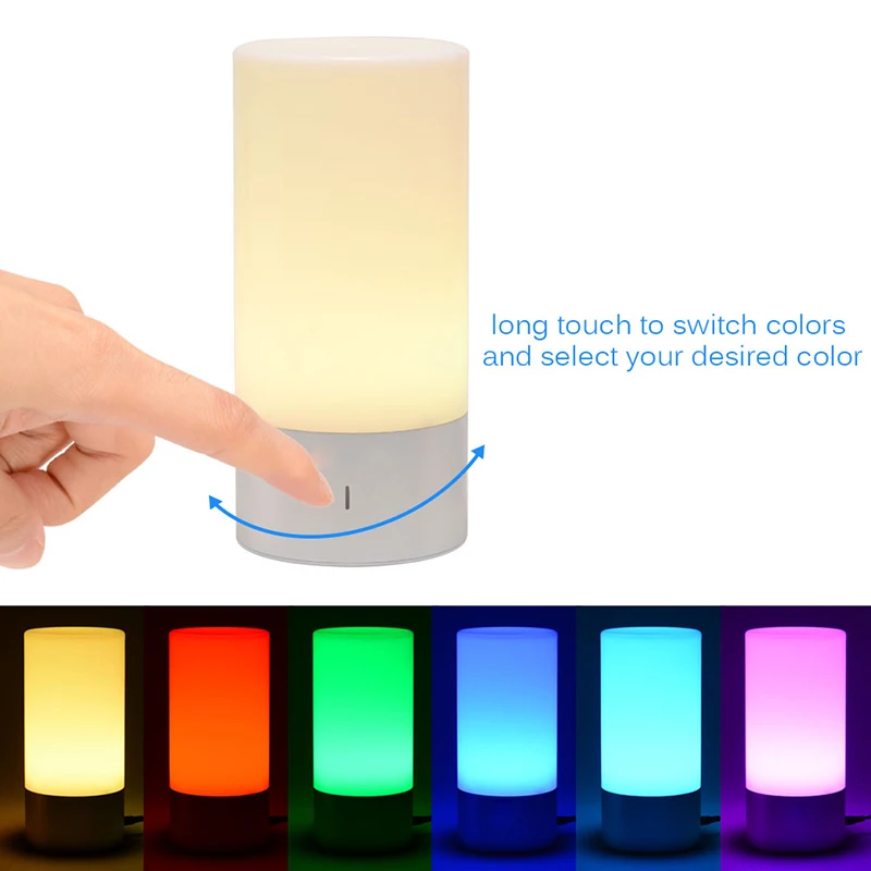 LumiParty светодиодная Сенсорная лампа для чтения RGB цвет ночник Bluetooth прикроватная