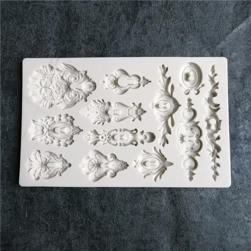 Европейский стиль ретро тиснением силиконовые формы DIY fondant (сахарная) шоколадная