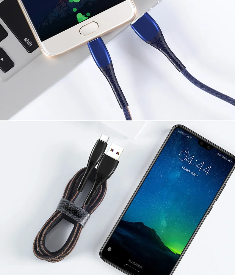 5А USB Type C Быстрая зарядка usb c кабель для передачи данных зарядное устройство