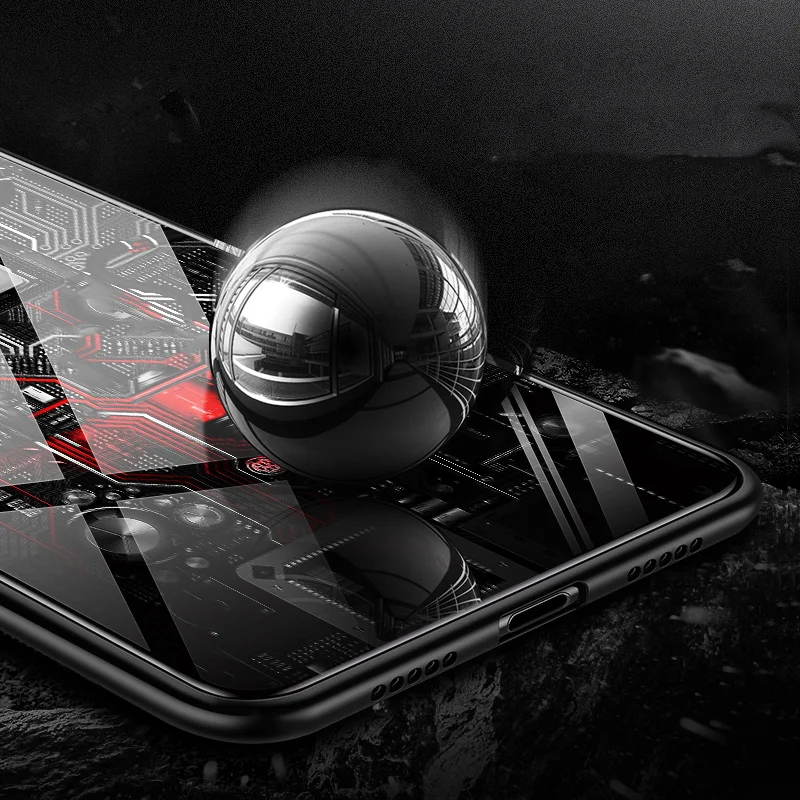 For Huawei P30 Pro P30Pro pro Tempered Glass Coque Back Case Sliding Cover Mirror Soft TPU Silicone Anti- fall Thin Shell |