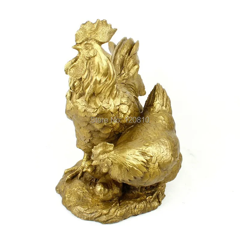 Медные украшения петух курица семейный портрет персикового большого члена