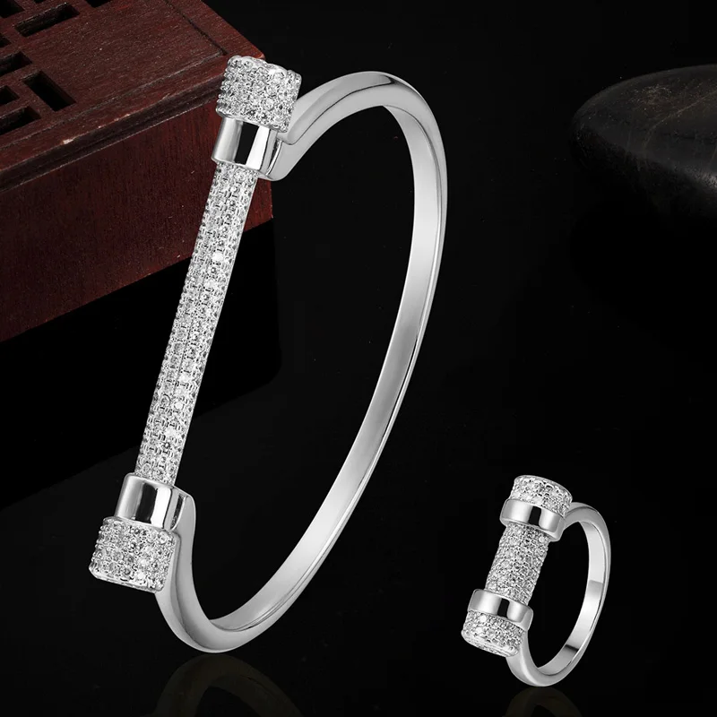 Для женщин браслет Марка ювелирных изделий в Дубае AAA циркон Ювелирные наборы Micro