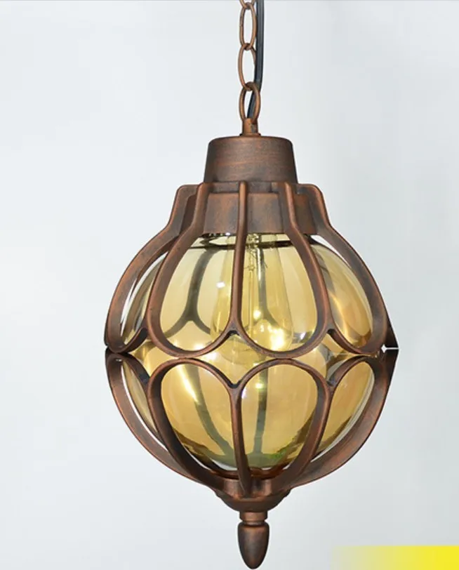 Outdoor waterproof ceiling ball lamp balcony energy saving garden Earth lights European retro aisle rain global pendant | Лампы и