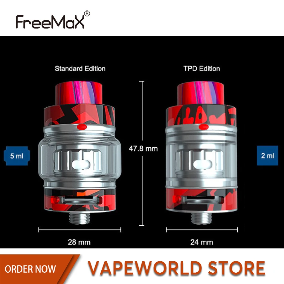 Оригинал Freemax Fireluke 2 Танк граффити издание 5 мл/2 мл распылитель TX сетка катушка