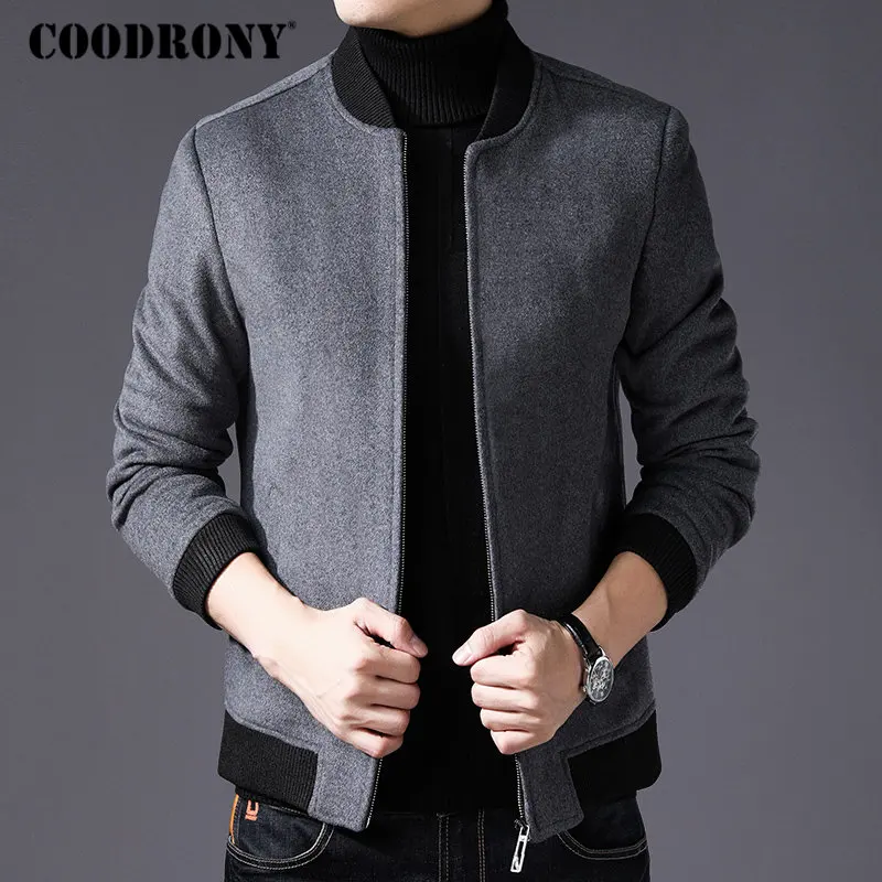 COODRONY Мужское пальто зимнее толстое теплое шерстяное мужская одежда 2018