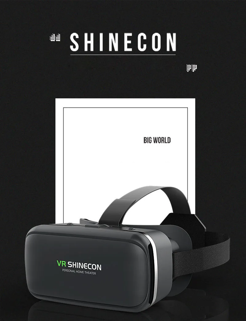 Shinecon 6,0 VR очки гарнитура Версия виртуальной реальности очки 3D очки гарнитура для шлема для 4,7-6,0 дюймового смартфона