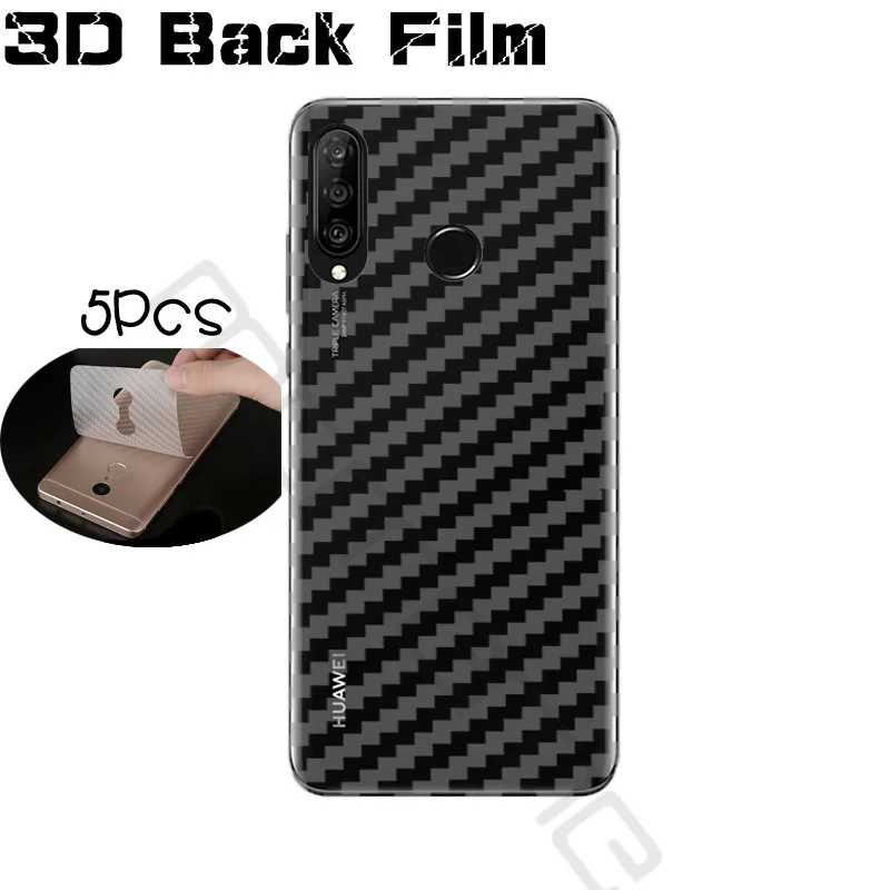 5 шт. защитная пленка прозрачная 3D из углеродного волокна мягкая для экрана Huawei