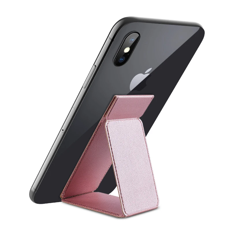 Rose gold Складывающийся полиуретановый держатель для пальцев, универсальный держатель-подставка для сотовые телефоны, планшеты, настольная подставка, крепление для универсального телефона - Цвет: Rose gold