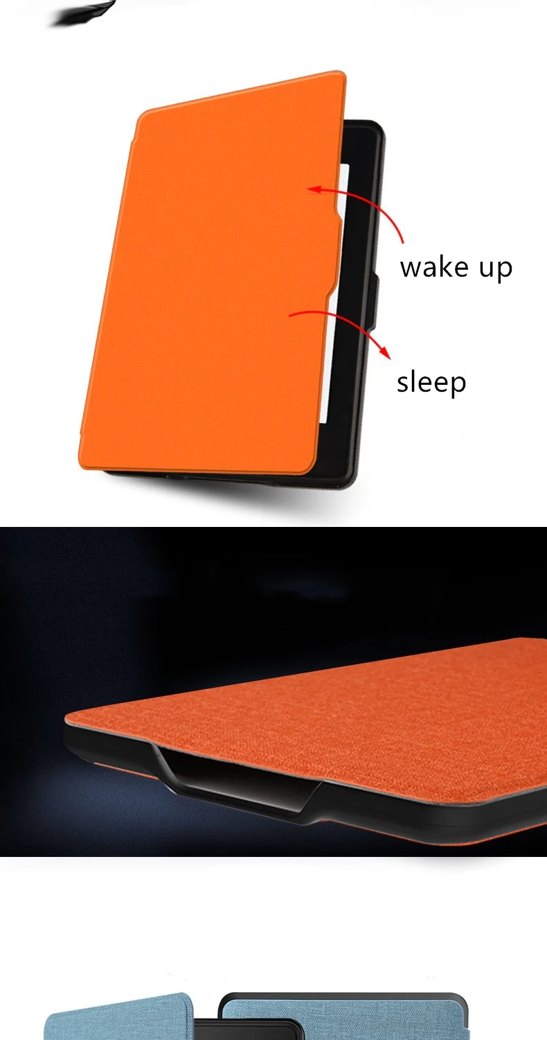 Kindle чехол из джинсовой кожи PC задняя Smart Cover для Kindle Paperwhite 1/2/3 волшебный чехол для всех Paperwhite поколений до
