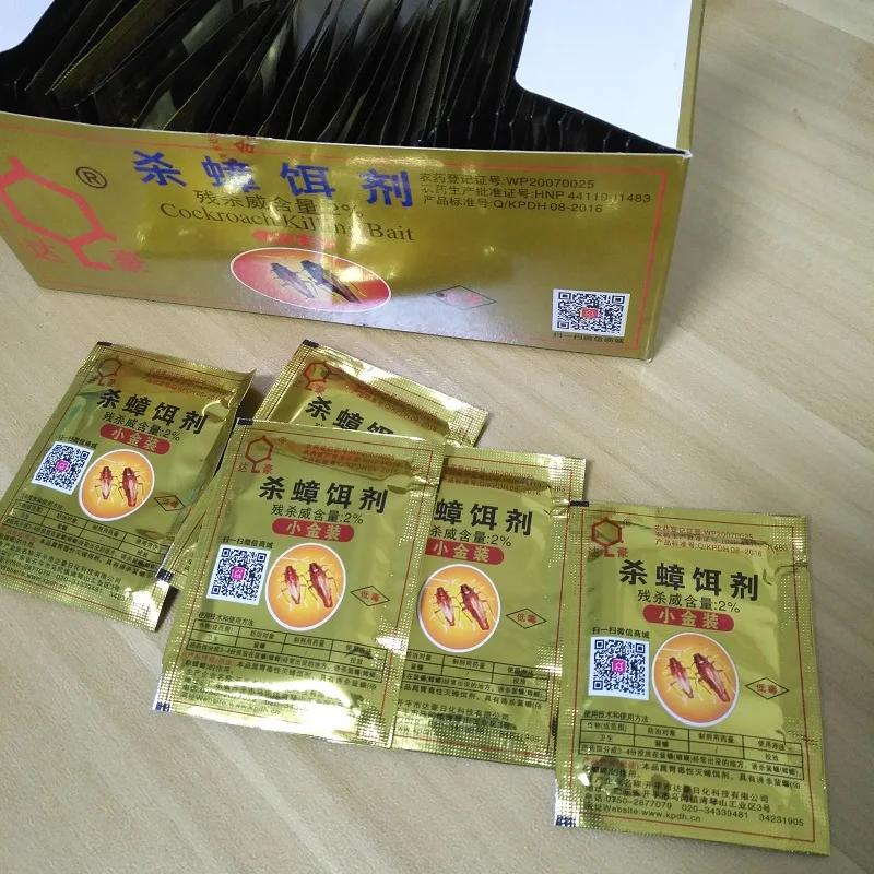 

100bags eco-friendly cockroach trap kill bait agent medicine clear cockroach killer german cockroach 3g/bag