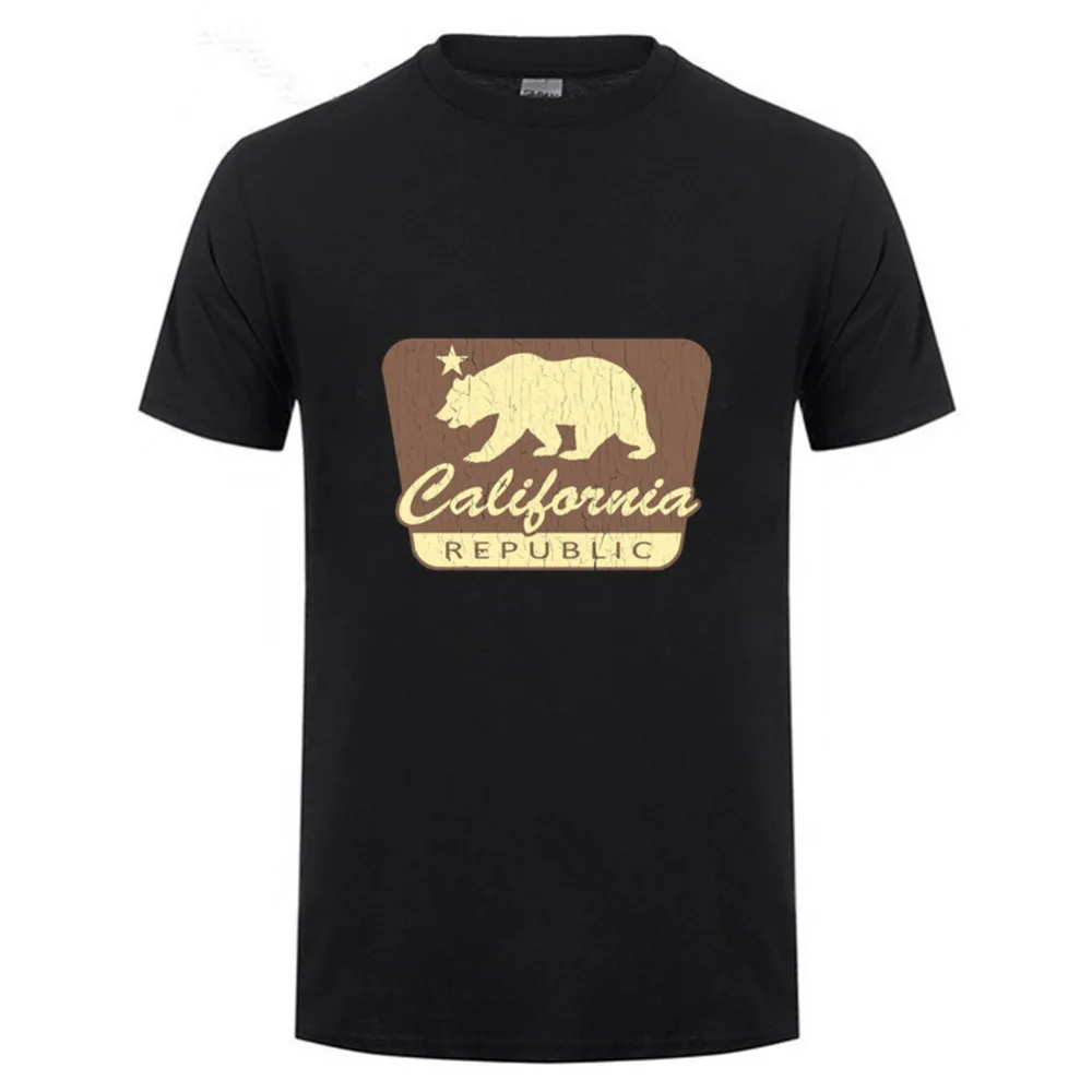 Медведь California Republic флаг забавная футболка для Для мужчин лучшие предложения