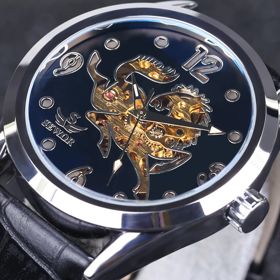 Часы наручные SEWOR мужские с автоподзаводом роскошные Брендовые спортивные