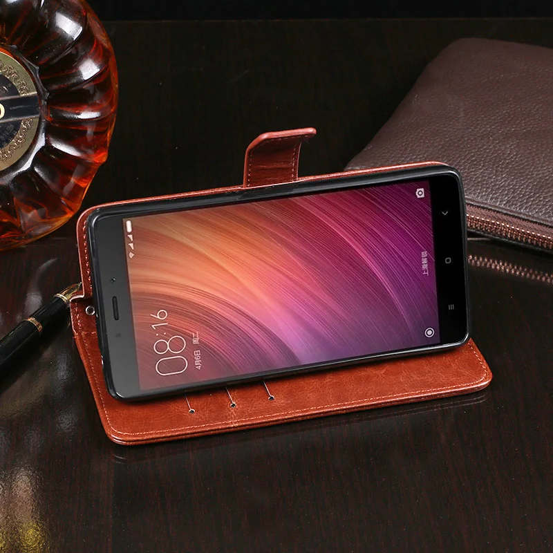 Case For Xiaomi Redmi Note 4 Cover 5.5&quot High Quality Flip Leather Note4 Capa Phone bag | Мобильные телефоны и