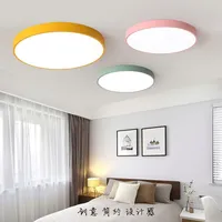 New modern LED ceiling light ultra-thin living room lamp bedroom panel surface mount remote control