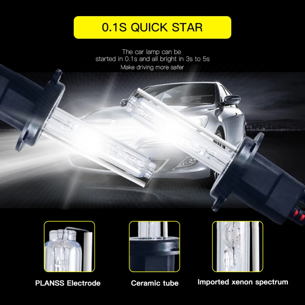 1 комплект Xenon H7 спрятанный 55 W H1 H3 H4 H8 H10 H11 881 H27 HB3 9005 HB4 9006 D2S автомобиля ксеноновый