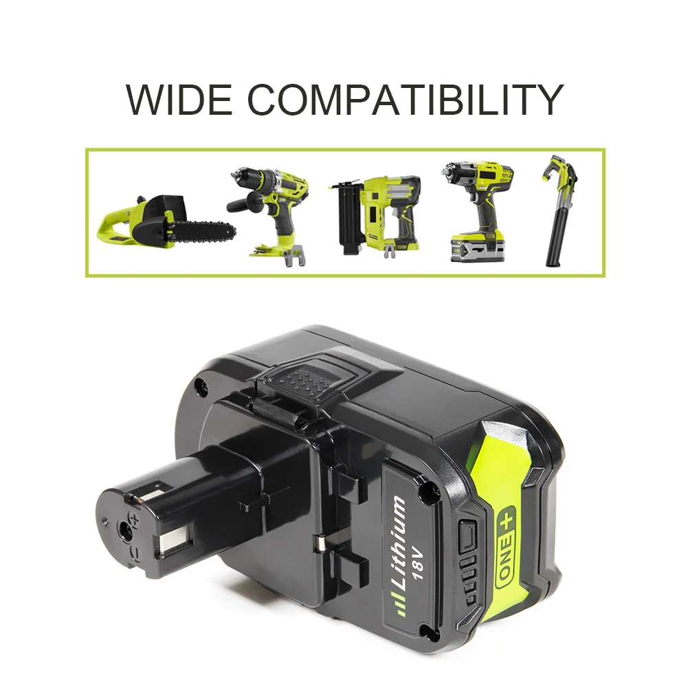 YHR 18 В 5000 мАч Замена Аккумулятор для Ryobi P108 RB18L40 P2000 P310 10 ячеек ONE + BIW180