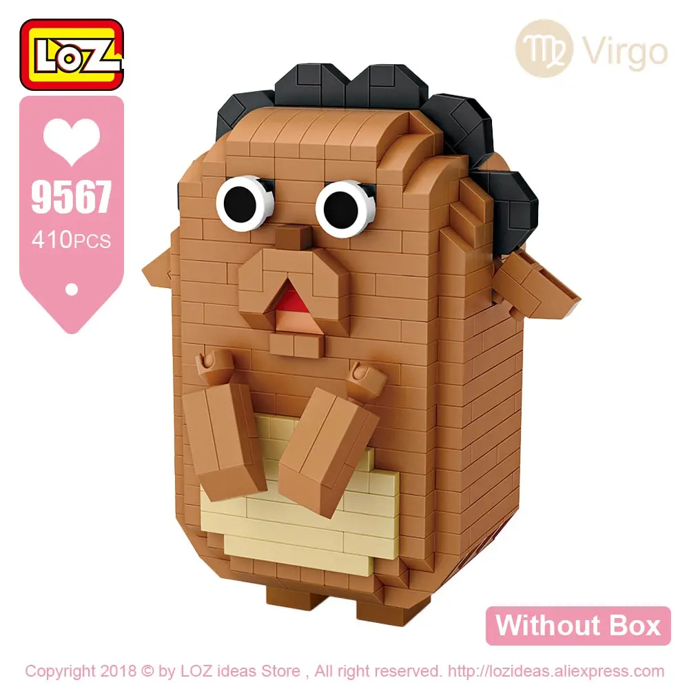 9567 Without Box LOZ алмазные блоки Рак милые китайские панды персонажи мультфильмов микро строительные блоки игрушки для детей DIY Кирпичи забавы 9568 - Цвет: 9567 Without Box