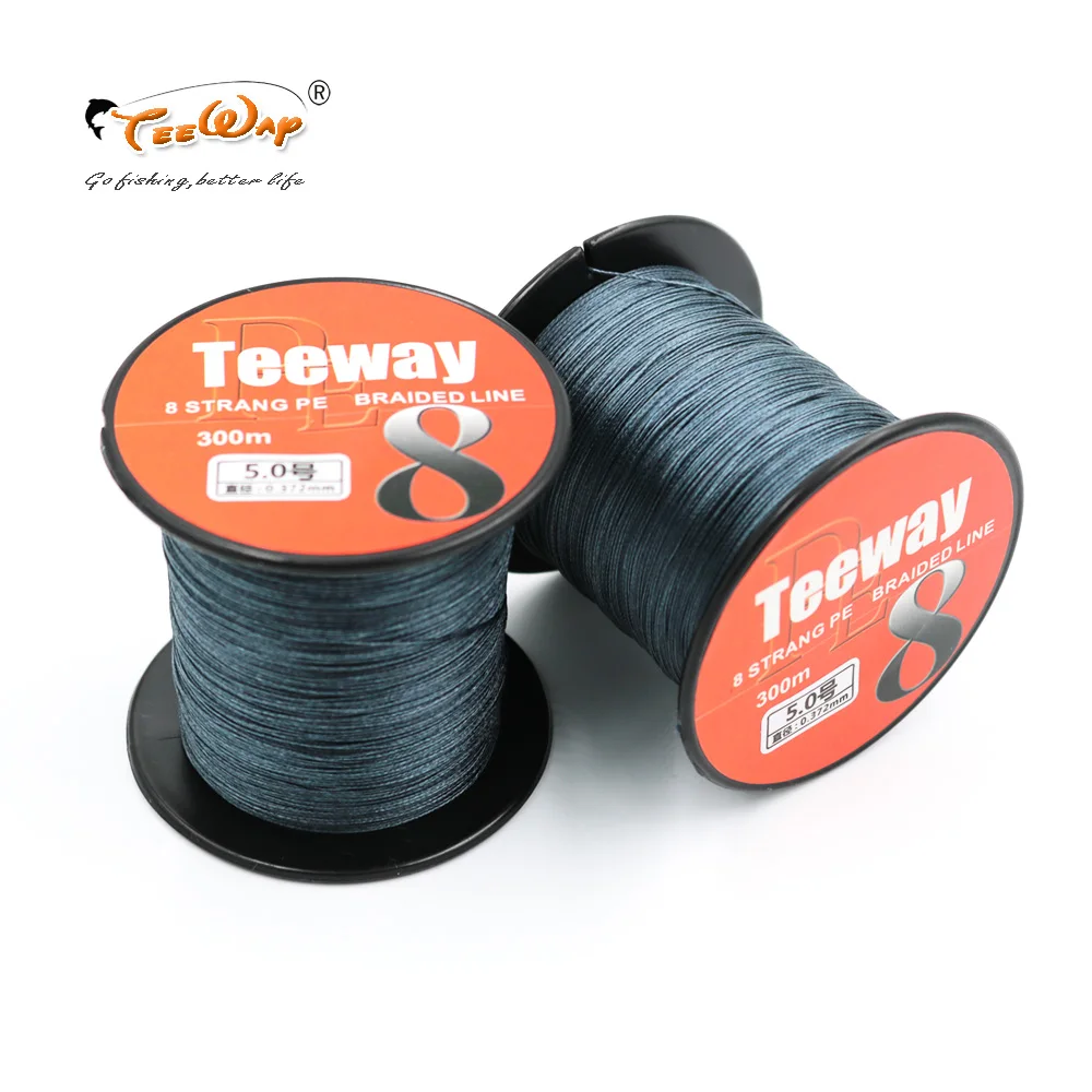 Teeway 1 шт. 300 м многонитевая полиэтиленовая плетеная рыболовная леска 8 нитей