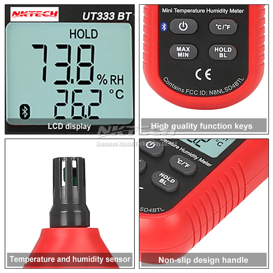 NKTECH UT333BT UT353BT UT363BT UT383BT PLUS Bluetooth цифровой измеритель влажности Анемометр люкс светильник Люксметр ЖК-дисплей измеритель звука