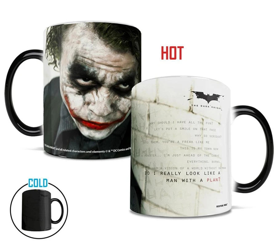 

the Dark Knight Joker cups and Mugs change color magic mug Color Changing Mugs coffee tea cup best gift for your friends