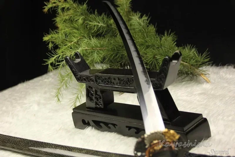 

Superior Quality Full Handmade Japanese Katana Kobuse Folded Steel Clay Tempered Real Hamon Rayskin Scabbard Samurai Sword
