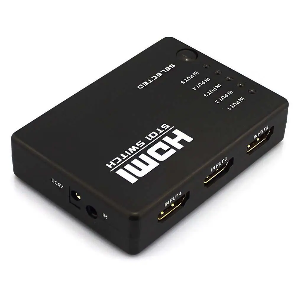 2015 Горячая продажа 5 портов 1080P 3D автоматический HDMI переключатель сплиттер