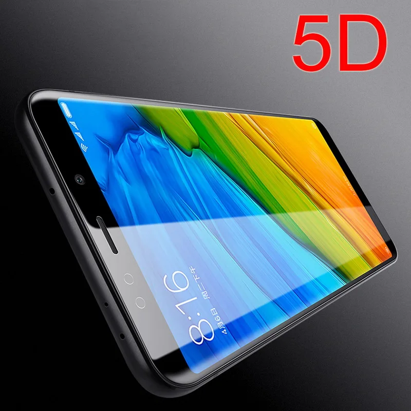 5D закаленное стекло для всего тела Xiaomi Redmi 5A 5 Plus Pro Note 4X Mi 6 5X A1 3D изогнутая Защитная