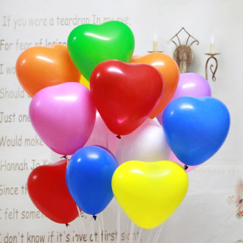 5 шт. латексные воздушные шары сердце с изображением воздушных шариков принтом - Фото №1