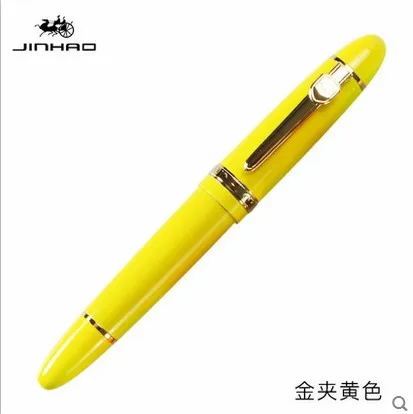 Роскошная стальная Jinhao 159 синяя и Серебряная отделка средняя Smooth гладкая металлическая авторучка цветные чернила ручка школьный пенал - Цвет: A
