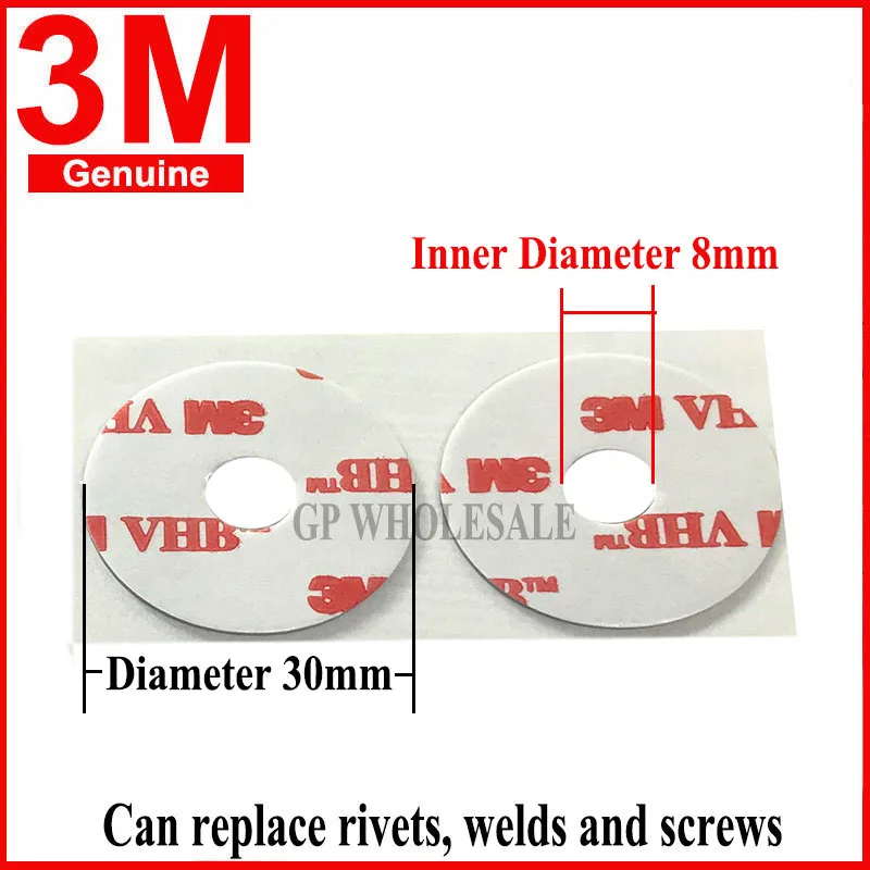

3M VHB 4941 High Sticky Acrylic Adhesive Foam Tape/It Can Sticky To Glass,Metal And So On Round 30mm with inner diamter 8mm