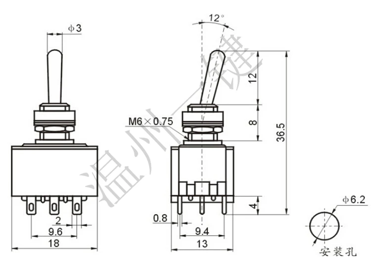 10 шт. высококачественный кнопочный переключатель twist shake head switch PCB разъем платы