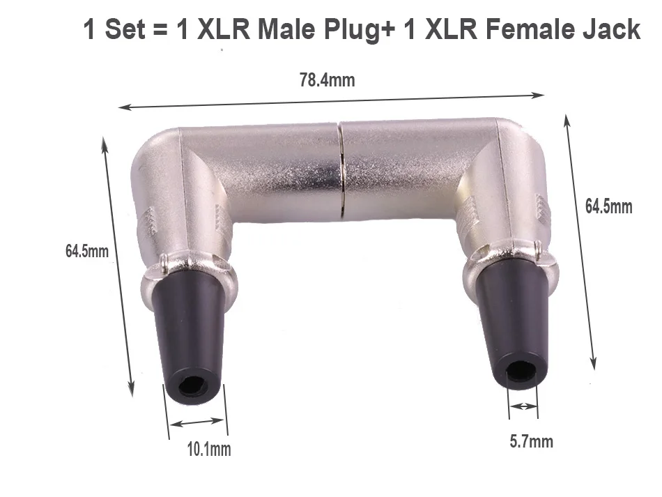 10 компл./лот под прямым углом 3-х контактный разъем XLR Женский+ мужской разъем для подключения микрофона штепсельная вилка XLR+ XLR Jack разъем провода