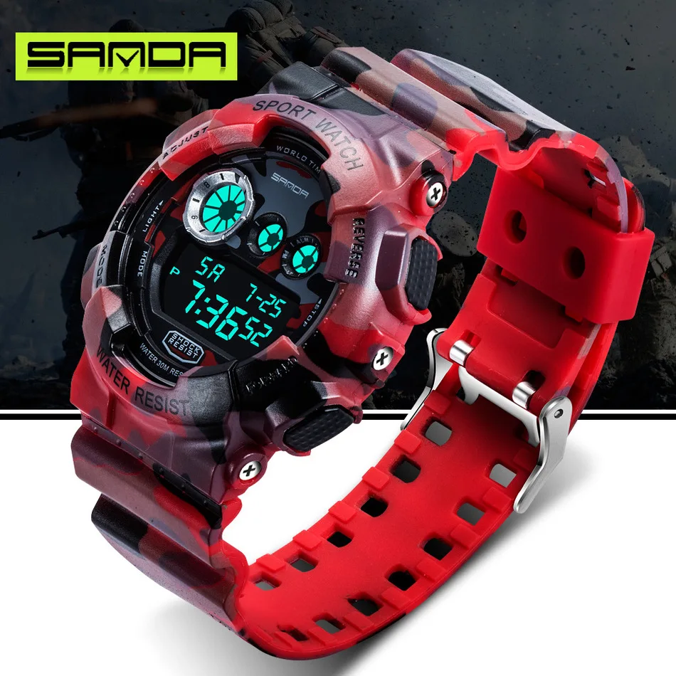 2016 Бренд мужской Цифровые часы G Стиль Моды Спорта На Открытом Воздухе Мужские