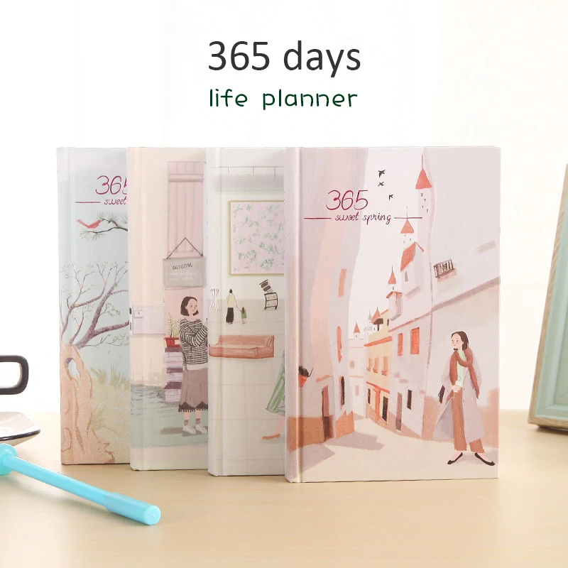 365 дней личный дневник планировщик блокнот в твердом переплете ежедневный