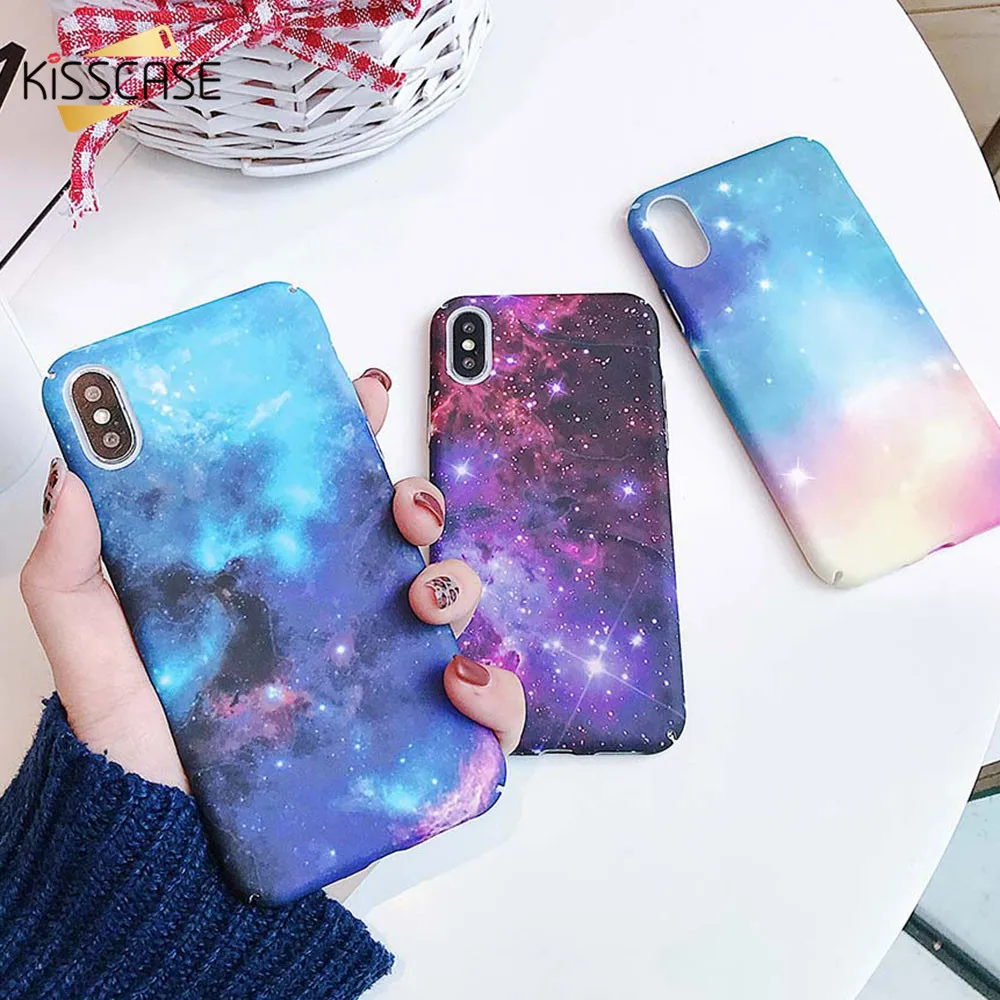 Жесткий чехол KISSCASE с рисунком звездной ночи для Xiaomi Redmi Note 7 5 модные чехлы