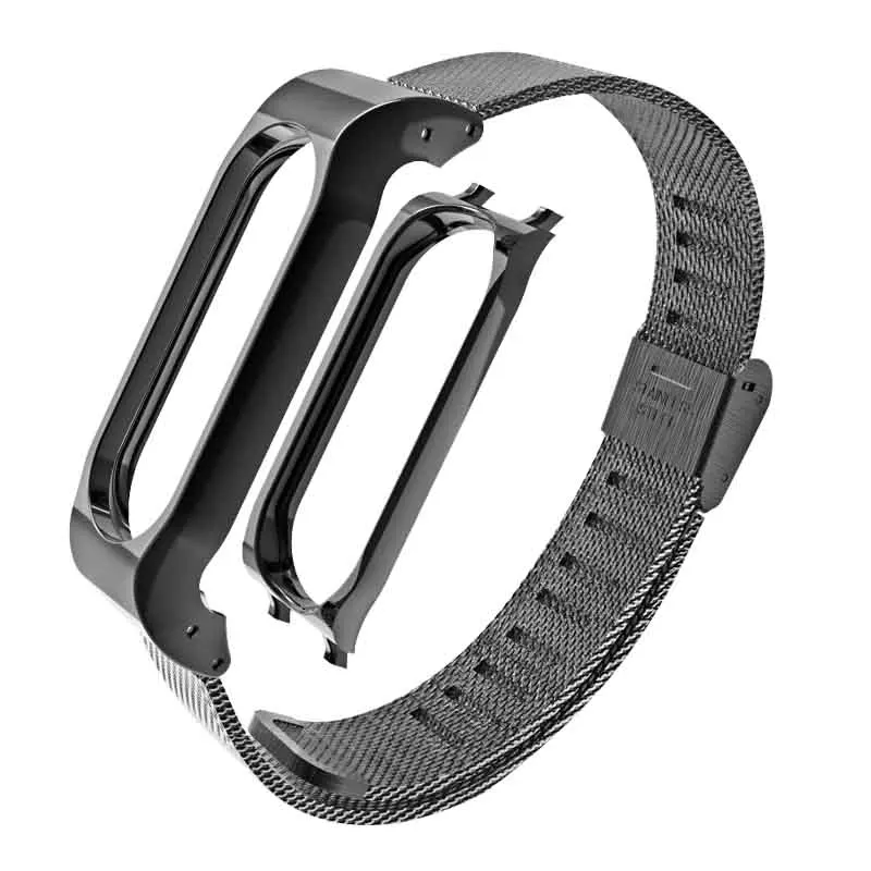 Металлический магнитный браслет Pulsera Correa Mi Band 2 ремешка спортивные часы наручные