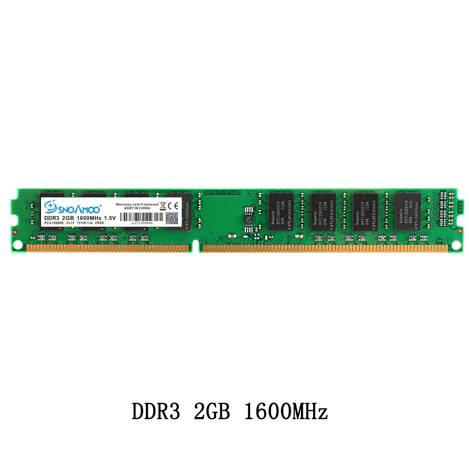 SNOAMOO оперативная память DDR3 для настольных ПК, 4 Гб (2x2 ГБ), 1600 МГц, 1333 МГц, 1,5 в от AliExpress WW