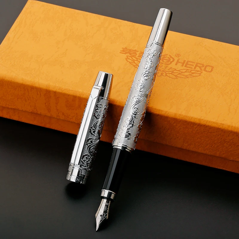 

Ручка перьевая hero103 с серебристой гравировкой, 0,5 мм