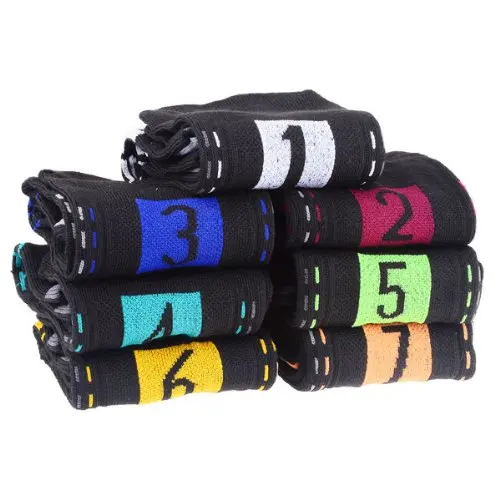 

NEW Novelty Daily Socks 7 Days Week Socks for Men (7 Pair/Set)Black