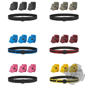 IPSC USPSA IDPA 1,5 дюйма внутренний и внешний ремень для стрельбы высокоскоростной 3-кратный многоугольный чехол для пистолета