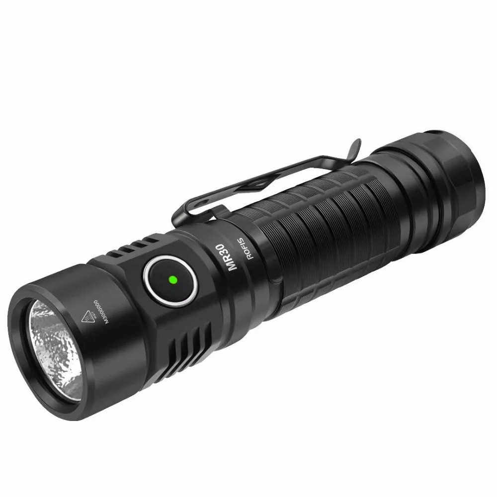 Rofis MR30 USB Перезаряжаемый фонарик CREE XHP35 HI max 1600 люмен расстояние луча 335 м уличный с