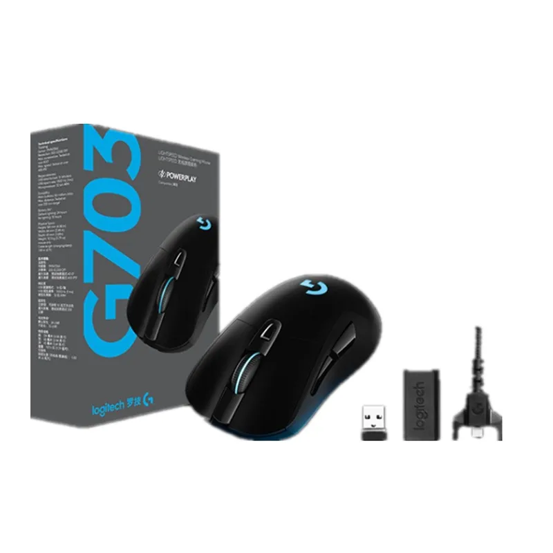 Оригинальная Беспроводная Двухрежимная игровая мышь logitech G703 12000 dpi с RGB подсветкой, компьютерная игровая мышь с механическими клавишами