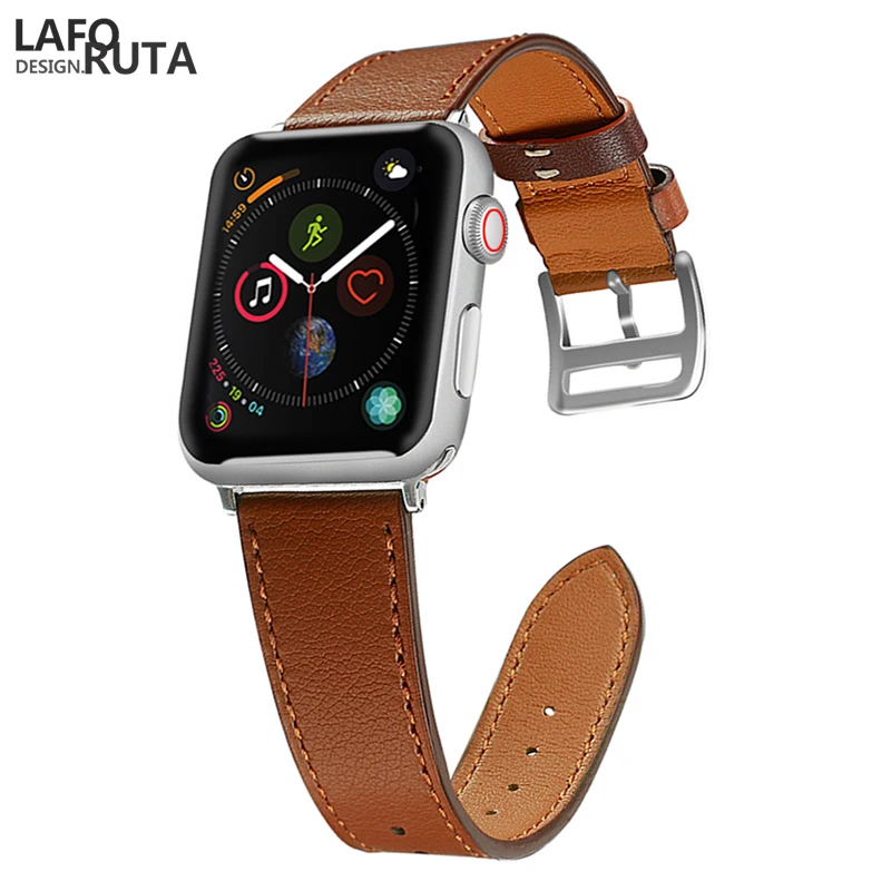Laforuta ремешок ручной работы для Apple Watch серии 4 40 мм 44 iWatch из натуральной кожи 42 38