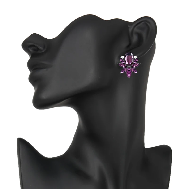 VEYO Popular Luxury Crystal Stud Earrings Elegant Jewelry for women Brand New Design Best Selling | Украшения и аксессуары