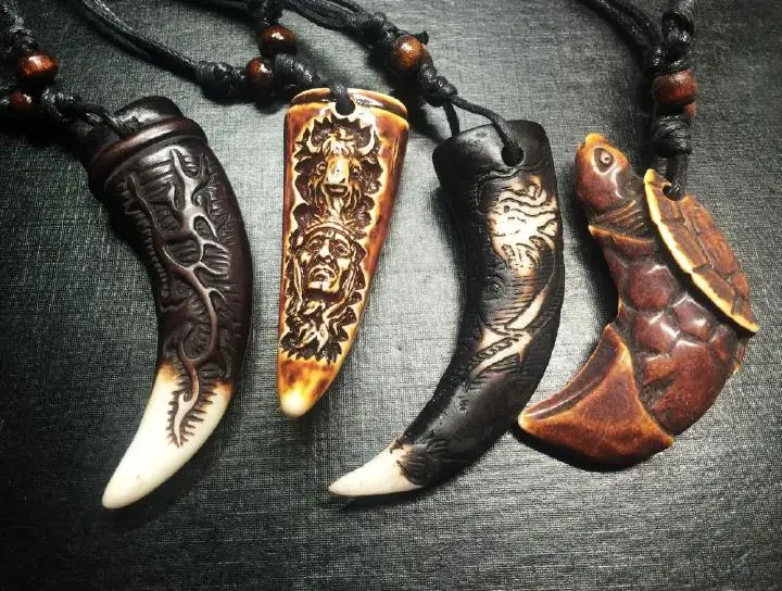 

12 PCS Imitation Carved Fashion Newest Design lovely totem cool necklace