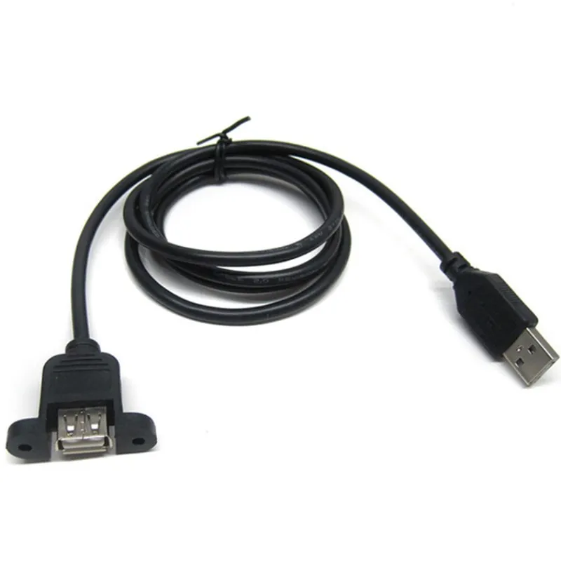 5 шт. USB 2 0 Удлинительный Кабель Штекерный к женскому с винтовой панелью крепление