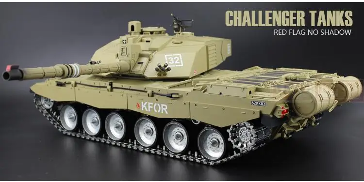 2 4ghz の Rc 1 16 英国主力戦車モデルチャレンジャー 2 タンク究極のメタルバージョンエアガン煙サウンドメタルギアトラック