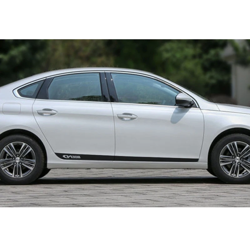 6 шт. автомобильные наклейки для Peugeot 308 наклейка из углеродного волокна боковой