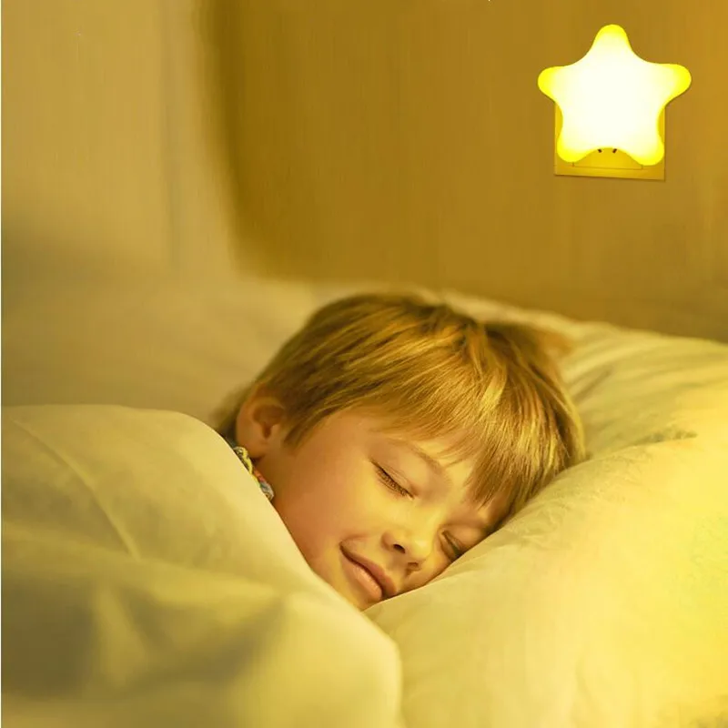 

LED Night Light remote control luminous socket energy-saving Stars table lamp kids Baby Sleeping sensor Light Home Decoration