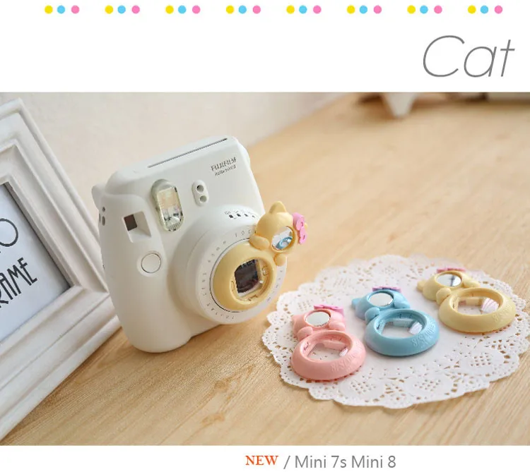 10 шт./партия, милый Hello kitty Fujifilm Instax Mini 7 s 8 крупным планом объектив зеркало для съемки селфи для Мини 7 s 8 камеры многоцветный